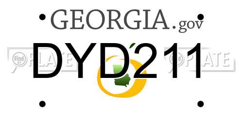 DYD211 Georgia License Plate