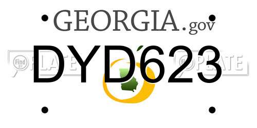 DYD623 Georgia License Plate