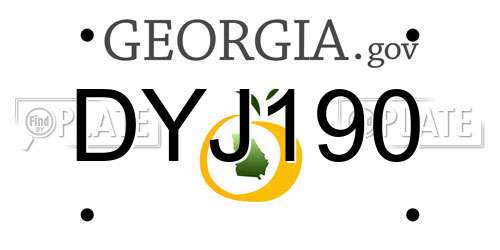 DYJ190 Georgia License Plate