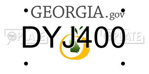 DYJ400 Georgia License Plate