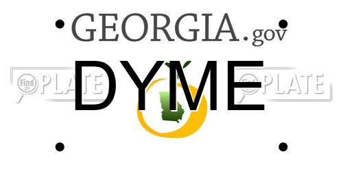 DYME Georgia License Plate