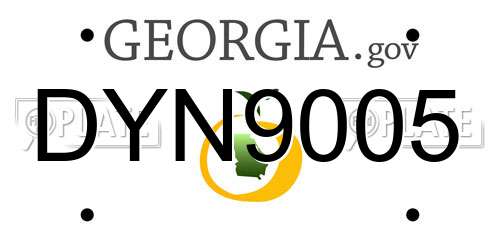 DYN9005 Georgia License Plate