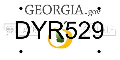 DYR529 Georgia License Plate