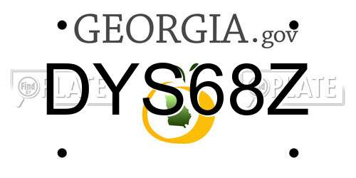 DYS68Z Georgia License Plate