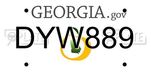 DYW889 Georgia License Plate