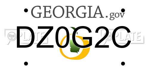DZ0G2C Georgia License Plate