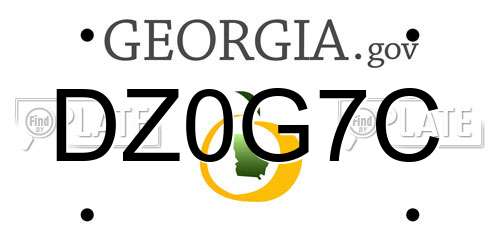 DZ0G7C Georgia License Plate