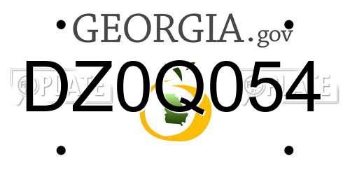 DZ0Q054 Georgia License Plate