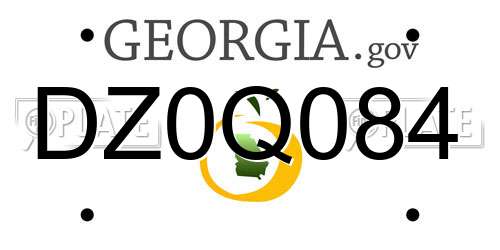DZ0Q084 Georgia License Plate