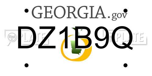 DZ1B9Q Georgia License Plate