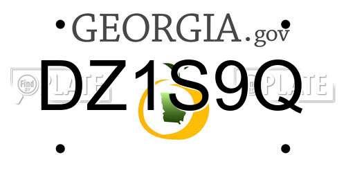 DZ1S9Q Georgia License Plate