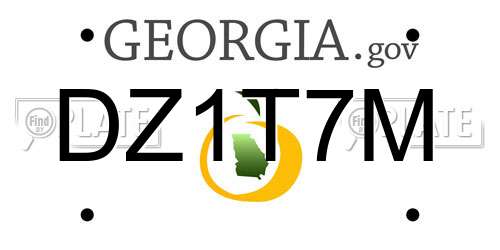 DZ1T7M Georgia License Plate