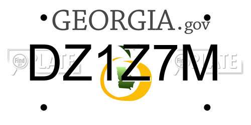 DZ1Z7M Georgia License Plate