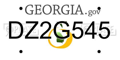 DZ2G545 Georgia License Plate