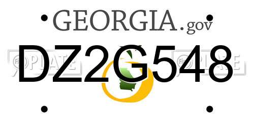 DZ2G548 Georgia License Plate