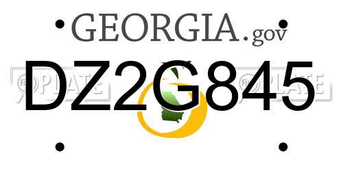 DZ2G845 Georgia License Plate