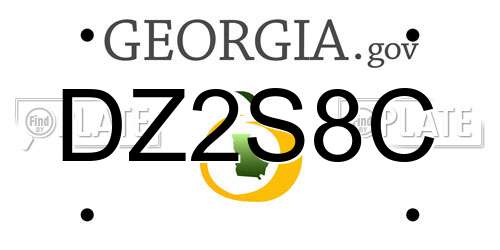 DZ2S8C Georgia License Plate