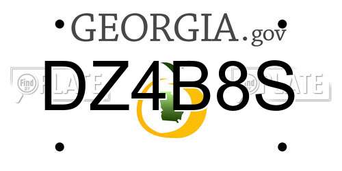 DZ4B8S Georgia License Plate
