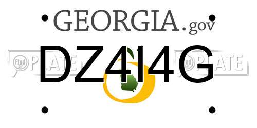 DZ4I4G Georgia License Plate