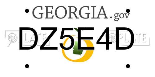 DZ5E4D Georgia License Plate