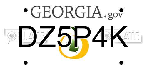 DZ5P4K Georgia License Plate