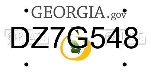 DZ7G548 Georgia License Plate
