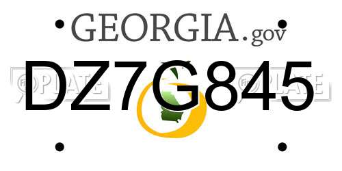 DZ7G845 Georgia License Plate