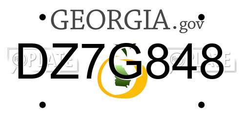 DZ7G848 Georgia License Plate