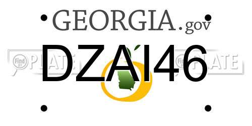 DZAI46 Georgia License Plate
