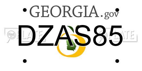 DZAS85 Georgia License Plate