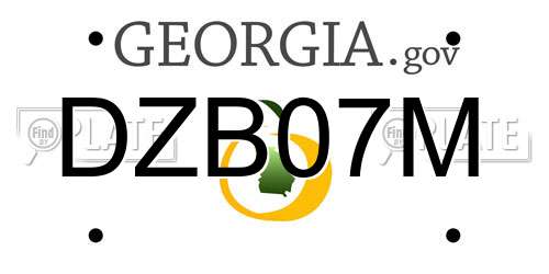 DZB07M Georgia License Plate