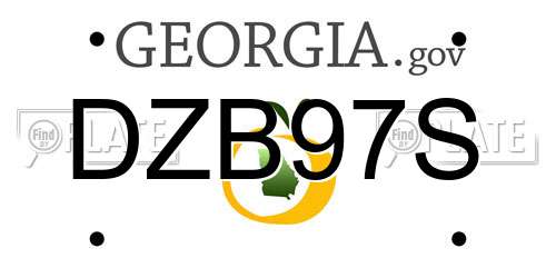DZB97S Georgia License Plate