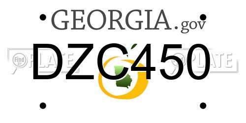 DZC450 Georgia License Plate