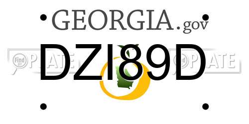 DZI89D Georgia License Plate