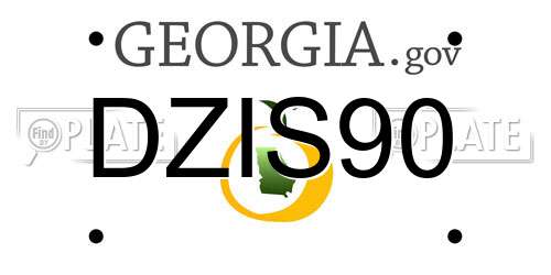 DZIS90 Georgia License Plate