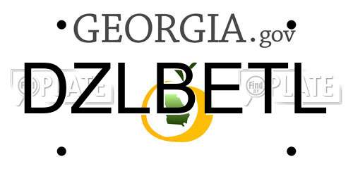 DZLBETL Georgia License Plate