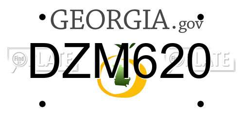 DZM620 Georgia License Plate