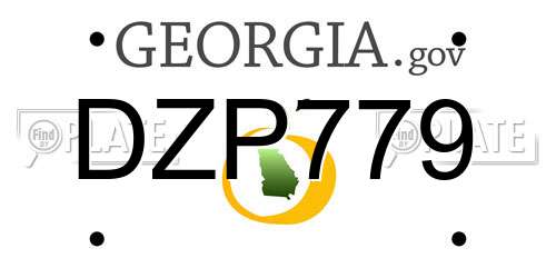 DZP779 Georgia License Plate