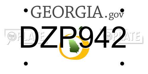 DZP942 Georgia License Plate