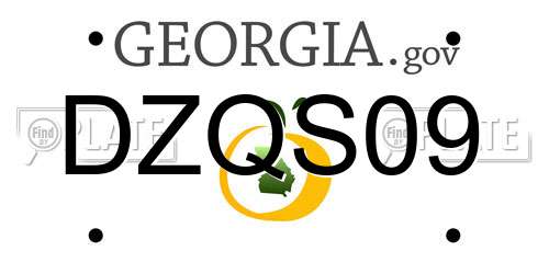 DZQS09 Georgia License Plate