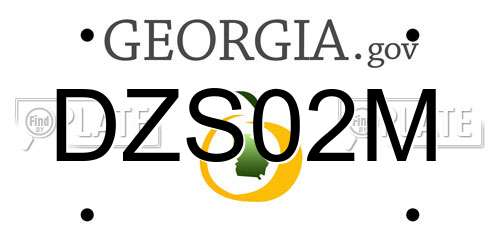 DZS02M Georgia License Plate