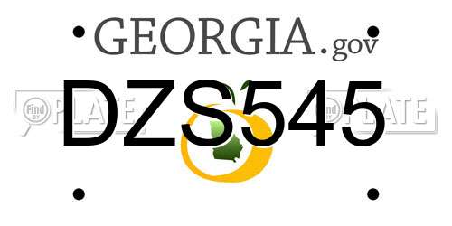 DZS545 Georgia License Plate