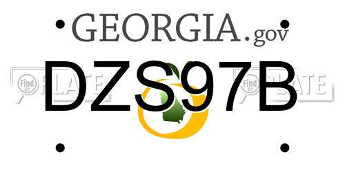 DZS97B Georgia License Plate