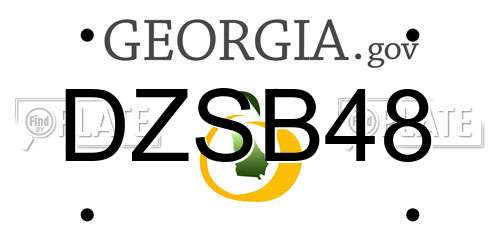 DZSB48 Georgia License Plate