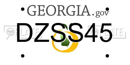 DZSS45 Georgia License Plate