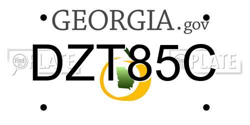 DZT85C Georgia License Plate