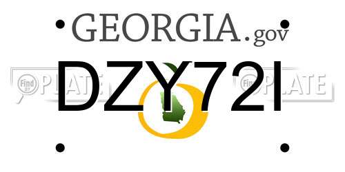 DZY72I Georgia License Plate