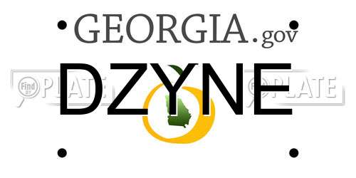 DZYNE Georgia License Plate