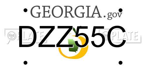 DZZ55C Georgia License Plate