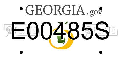 E00485S Georgia License Plate